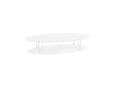 CT01190WHWH 5404028320570 Grande table basse de salon ELYPSE en bois et métal blanc
