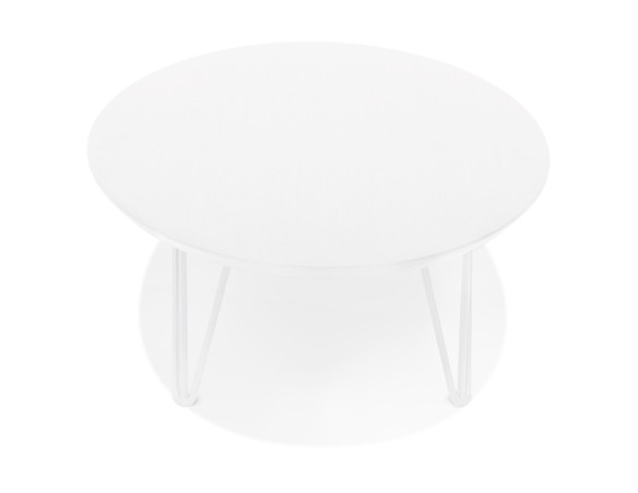 Grande table basse de salon ELYPSE en bois et métal blanc