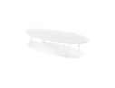 Grande table basse de salon ELYPSE en bois et métal blanc