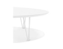 Grande table basse de salon ELYPSE en bois et métal blanc