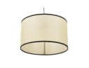 Suspension GOBU ronde en rotin naturel et structure noire