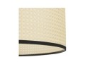 Suspension GOBU ronde en rotin naturel et structure noire
