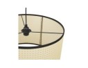 Suspension GOBU ronde en rotin naturel et structure noire