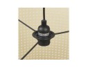 Suspension GOBU ronde en rotin naturel et structure noire