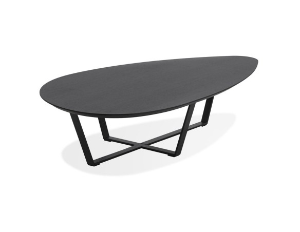 Table basse de salon design DROP en bois noir