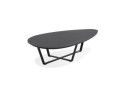 Table basse de salon design DROP en bois noir