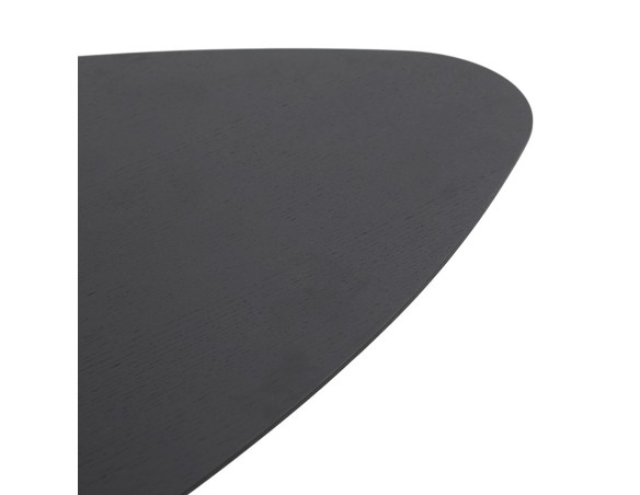 Table basse de salon design DROP en bois noir