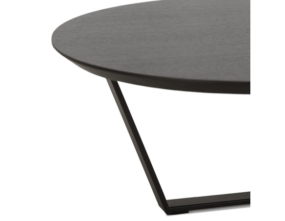 Table basse de salon design DROP en bois noir