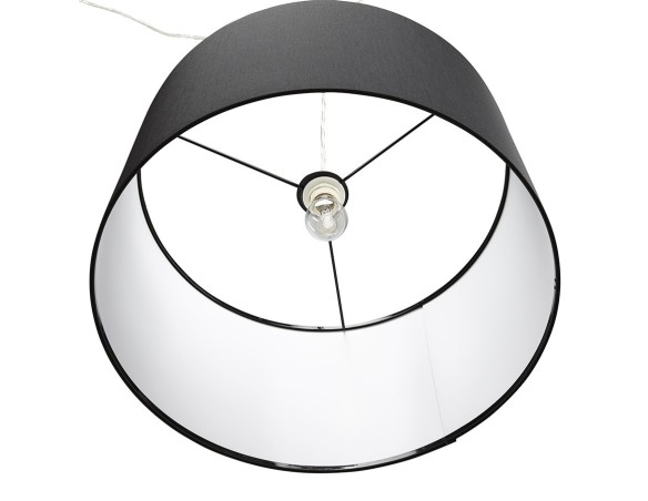 Suspension BUNGEE ronde avec abat-jour noir