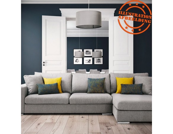 Suspension BUNGEE ronde avec abat-jour gris