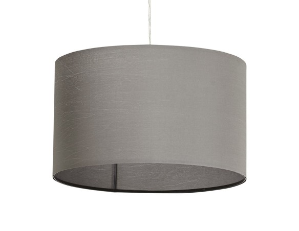 Suspension BUNGEE ronde avec abat-jour gris