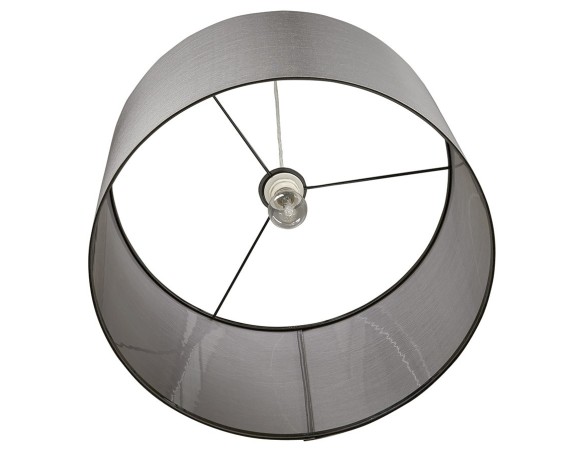 Suspension BUNGEE ronde avec abat-jour gris