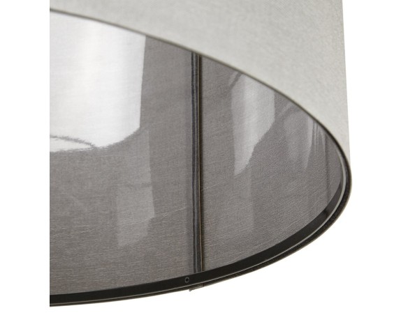 Suspension BUNGEE ronde avec abat-jour gris