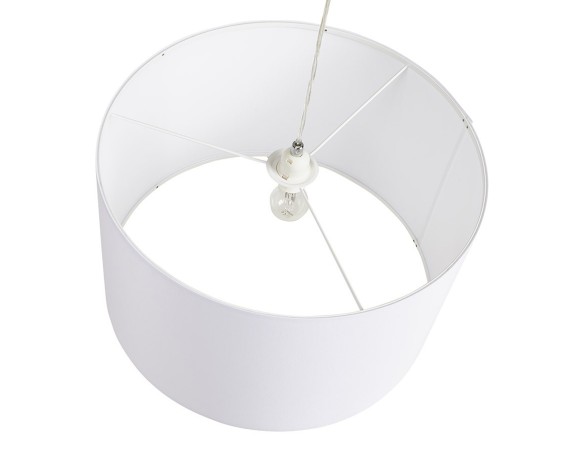 Suspension BUNGEE ronde avec abat-jour blanc