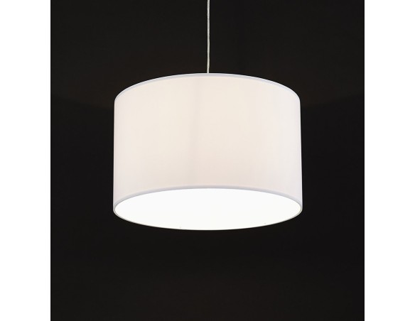 Suspension BUNGEE ronde avec abat-jour blanc