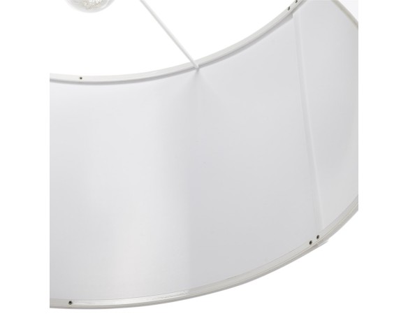 Suspension BUNGEE ronde avec abat-jour blanc
