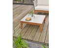 Salon bas de jardin effet bois en aluminium - ALPHI