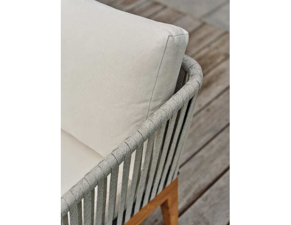 Salon bas de jardin effet bois en aluminium - ALPHI