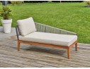 Salon bas de jardin effet bois en aluminium - ALPHI
