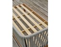 Salon bas de jardin effet bois en aluminium - ALPHI