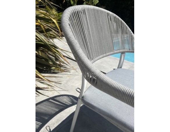Fauteuil Aluminium et Corde ABELLA-FTBLANC