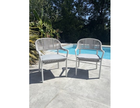 Fauteuil de jardin Blanc - ABELLA