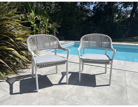 Fauteuil de jardin Blanc - ABELLA
