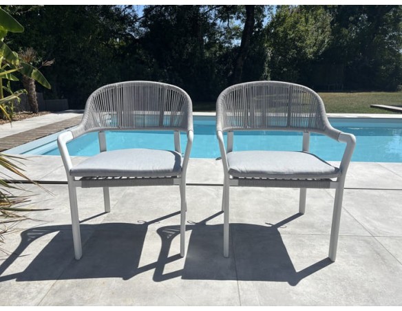 Fauteuil de jardin Blanc - ABELLA