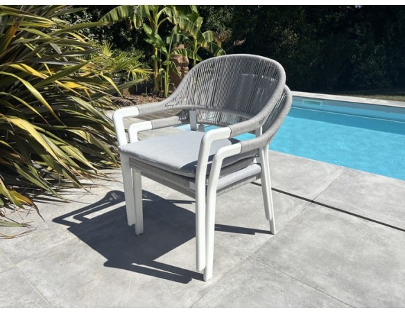 Fauteuil de jardin Blanc - ABELLA