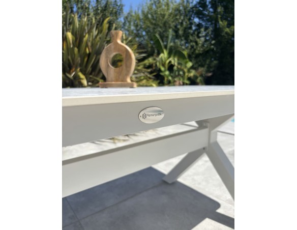 Table de jardin blanche - ABELLA