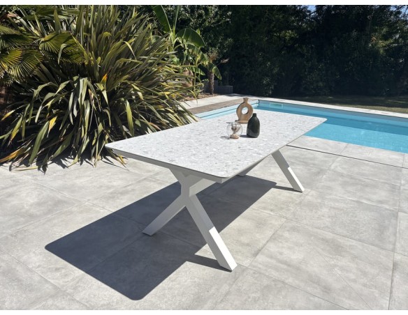 Table de jardin blanche - ABELLA