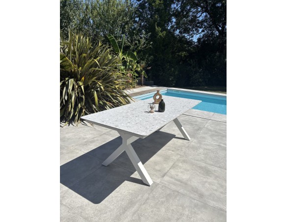 Table de jardin blanche - ABELLA EAN 3700917630211