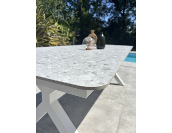 Table de jardin blanche - ABELLA