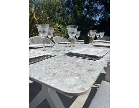 Ensemble repas de jardin avec 8 fauteuils -  ABELLA