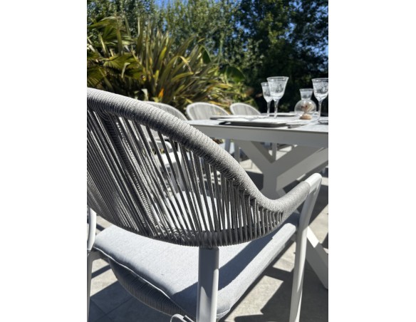 Ensemble repas de jardin avec 8 fauteuils -  ABELLA