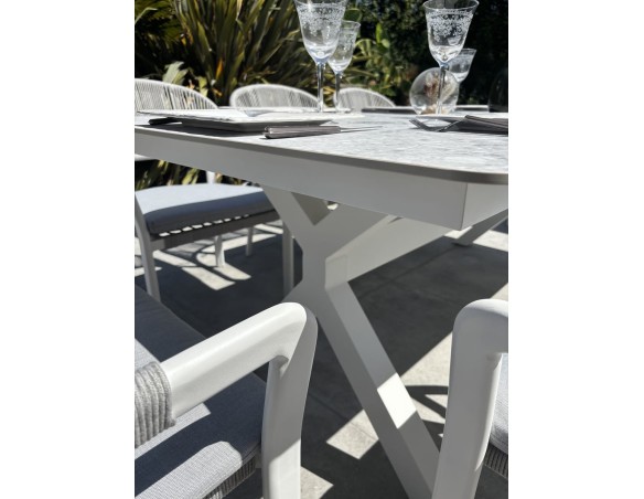 Ensemble repas de jardin avec 8 fauteuils -  ABELLA