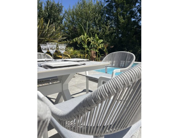 Ensemble repas de jardin avec 8 fauteuils -  ABELLA