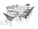 Ensemble repas de jardin avec 8 fauteuils -  ABELLA