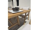 Ensemble repas de jardin 6 places en bois d'acacia - SERENA