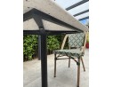 Ensemble de jardin table Terrazo  + 2 fauteuils Vert - BISTRO