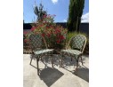 Ensemble de jardin table Terrazo  + 2 fauteuils Vert - BISTRO