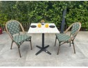 Ensemble de jardin table Terrazo  + 2 fauteuils Vert - BISTRO