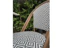 Ensemble de jardin table Terrazo  + 2 fauteuils Bleu - BISTRO