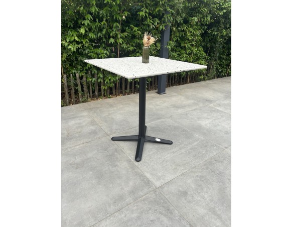 Ensemble de jardin table Terrazo  + 2 fauteuils Bleu - BISTRO