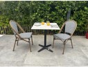 Ensemble de jardin table Terrazo  + 2 fauteuils Bleu - BISTRO
