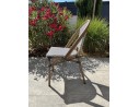 Fauteuil de jardin empilable bleu en aluminium - BISTRO