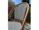 Fauteuil de jardin empilable bleu en aluminium - BISTRO