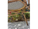 Fauteuil de jardin empilable bleu en aluminium - BISTRO