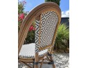 Fauteuil de jardin empilable bleu en aluminium - BISTRO