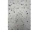 Table ronde de jardin blanche en acier noir et plateau Terrazo -  BISTRO